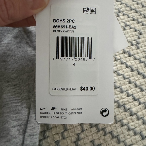 NWT Nike Gray & Teal Boys Matching Shorts Set - Picture 2 of 5